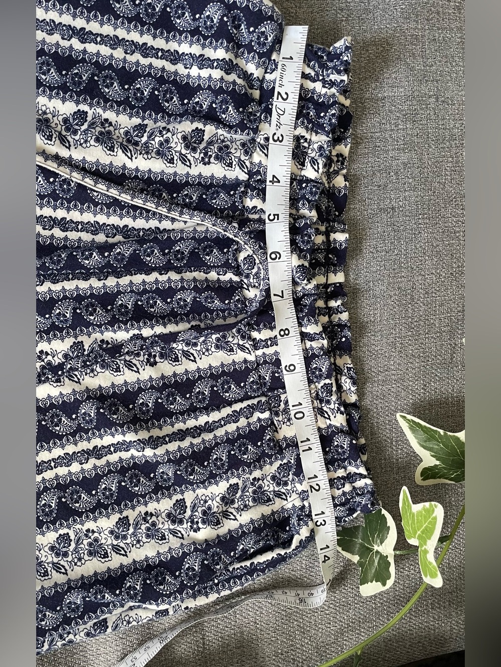 I Believe Boho Palazzo Pants Blue White Stripe Wide Leg Drawstring Size S - Picture 8 of 9
